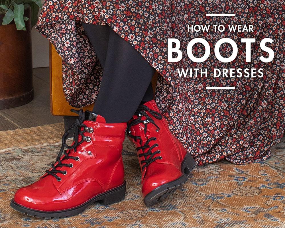 How to wear boots with dresses