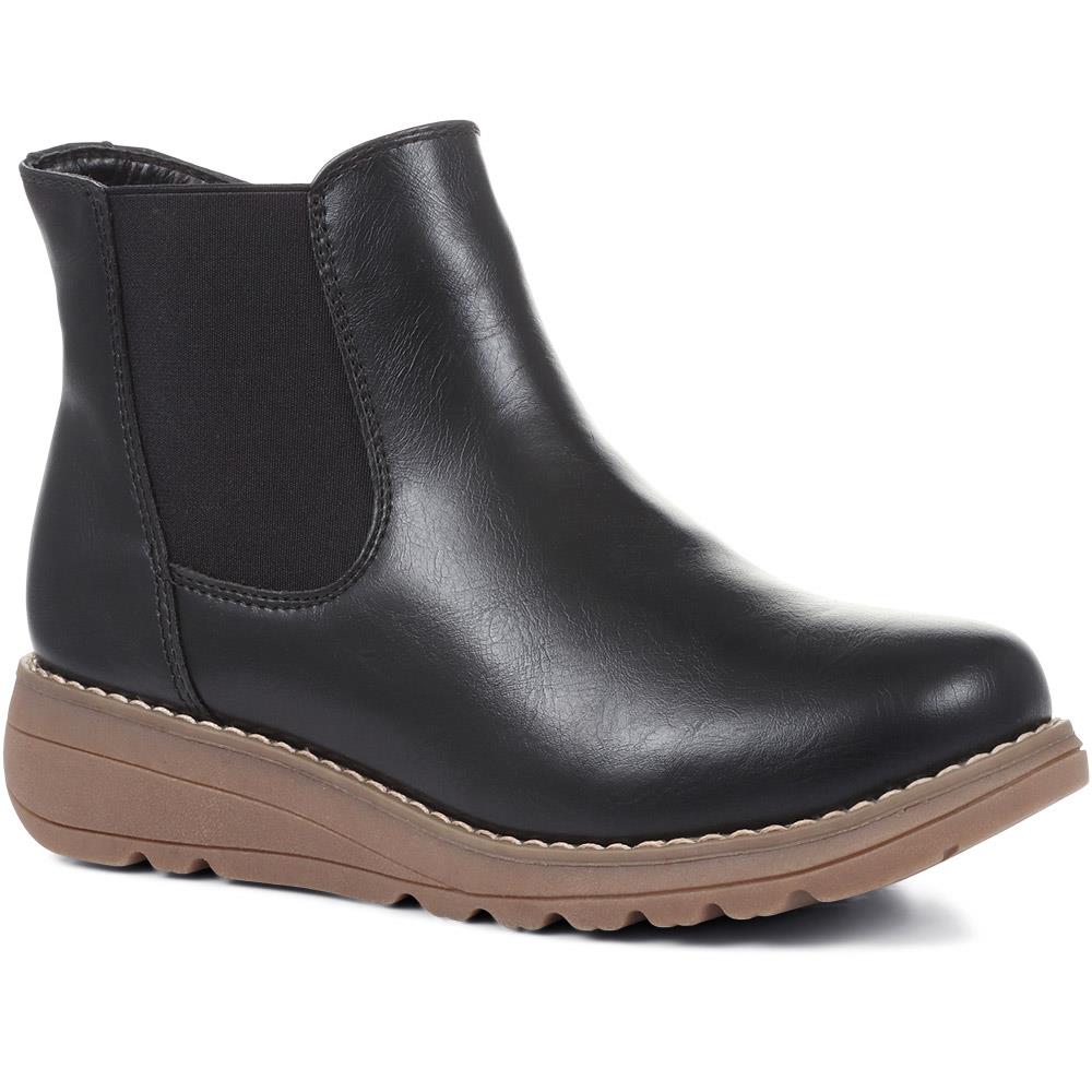 Fantastisk vride animation Wedge Chelsea Boots (WBINS36067) by Pavers | Pavers™ US