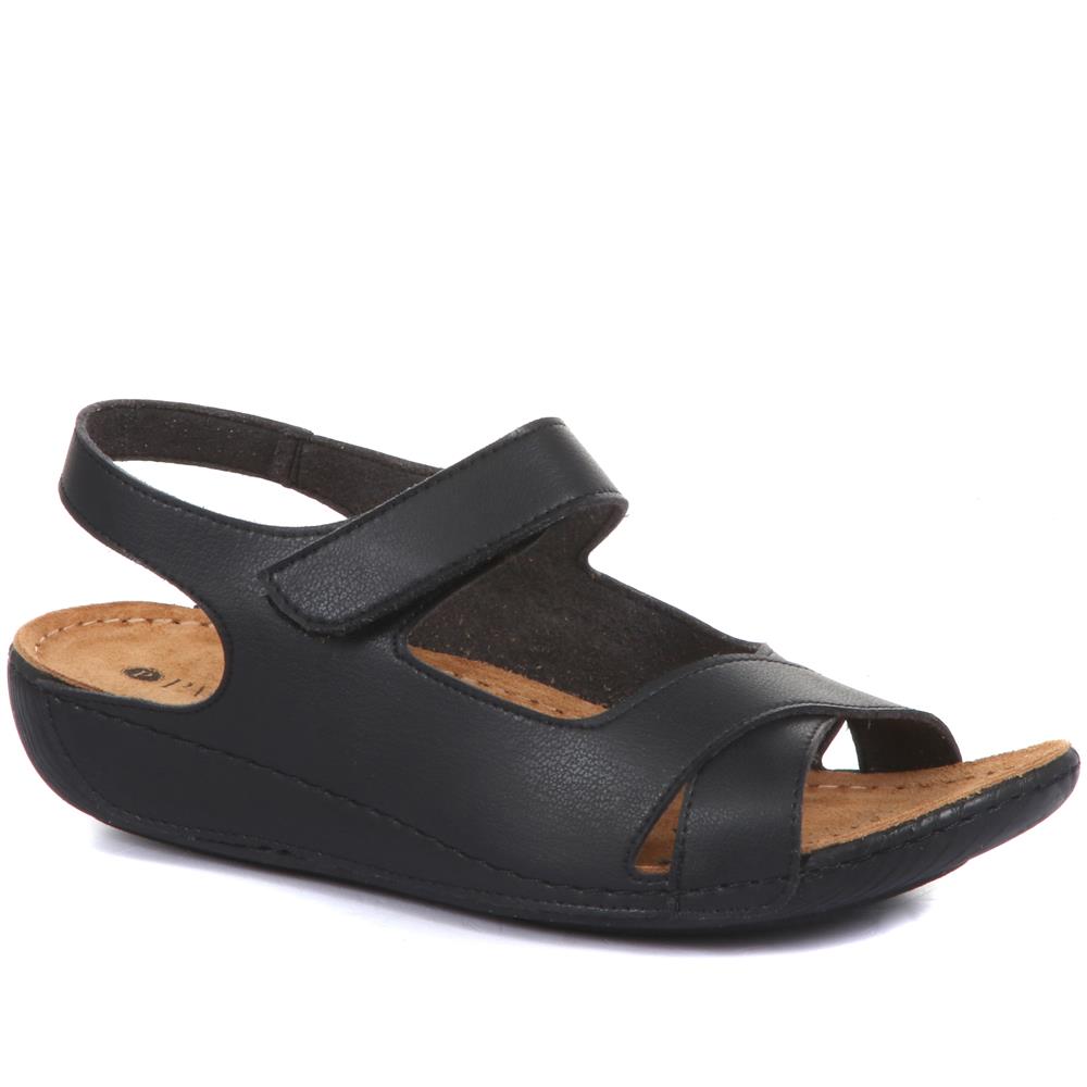 Suede Wedge Heel Sandals - ELILE35504 / 322 303