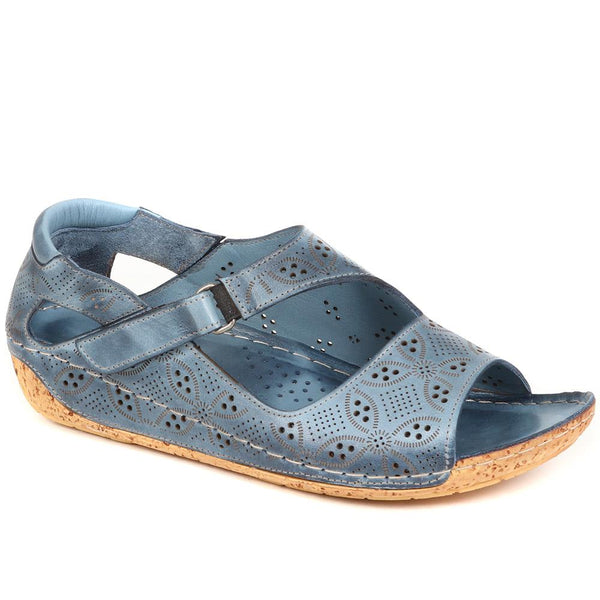 Leather Flat Sandals - KARY29011 / 315 353