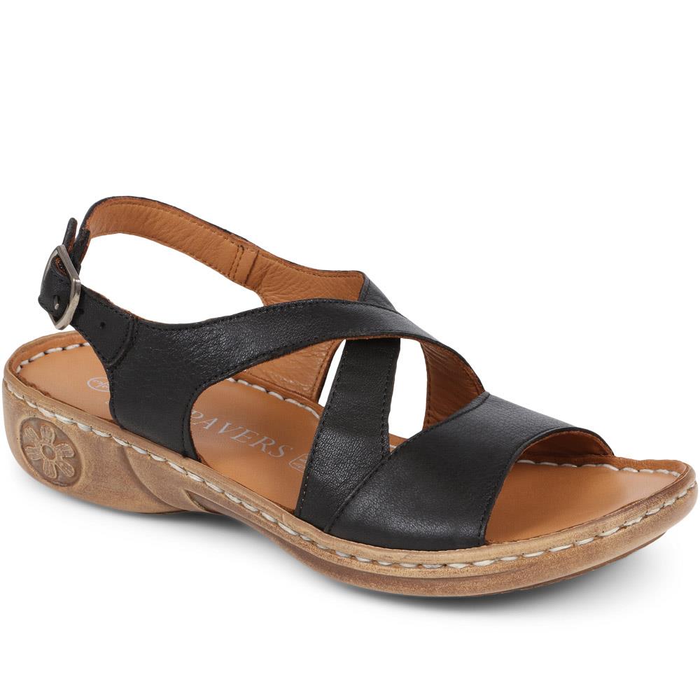 Buy Pavers Ladies Leather Mule Wedge Sandals at Ubuy India